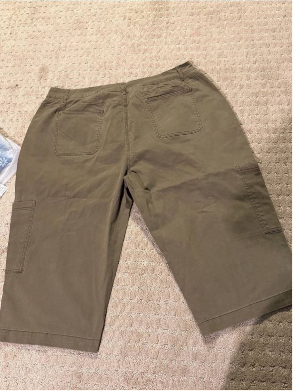 Flamingals Straight Leg Mid Rise Capri Pants for Women Vintage Wash 4XL - Picture 4 of 7